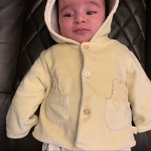 Corduroy Unisex Winter jacket, 0-3M, unisex, soft warm, Bear Themed